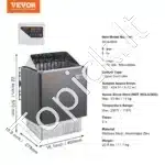 Elektrinė pirties krosnelė 8 kW su skaitmeniniu valdikliu - Image 7