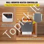 Elektrinė pirties krosnelė su išoriniu valdikliu, 9 kW - Image 3