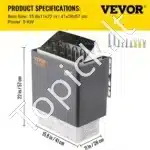 Elektrinė pirties krosnelė su išoriniu valdikliu, 9 kW - Image 5