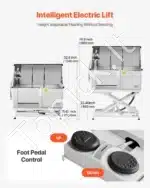 Elektrinė šunų vonia su PE vandens filtru – 127 cm, kairės durys - Image 3