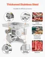Elektrinis mėsos malūnas su dešrų pildymo funkcija – 5 kg/min talpa | Nerūdijančio plieno konstrukcija - Image 6
