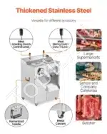 Elektrinis mėsos malūnas su dešrų pildymo funkcija – 6,35 kg/min talpa | Nerūdijančio plieno konstrukcija - Image 6