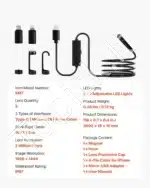 Endoskopinė inspektavimo kamera, 1920p HD / 3 m - Image 7