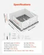 Erdvi šuniukų priežiūros dėžė su reguliuojamomis durimis – 122 × 122 × 46 cm - Image 7