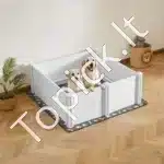 Erdvi šuniukų priežiūros dėžė su reguliuojamomis durimis – 122 × 122 × 46 cm - Image 8