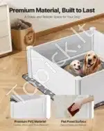 Erdvi šuniukų priežiūros dėžė su reguliuojamomis durimis – 122 × 122 × 46 cm - Image 3