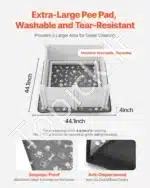 Erdvi šuniukų priežiūros dėžė su reguliuojamomis durimis – 98x98x46 cm - Image 5