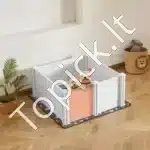 Erdvi šuniukų priežiūros dėžė su reguliuojamomis durimis – 98x98x46 cm - Image 8