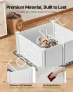 Erdvi šuniukų priežiūros dėžė su reguliuojamomis durimis – 98x98x46 cm - Image 3