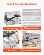 Erdvus 360° panoraminis narvelis smulkiems graužikams (75 × 44 × 61 cm) - Image 2