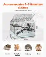 Erdvus 360° panoraminis narvelis smulkiems graužikams (75 × 44 × 61 cm) - Image 3