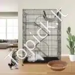 Erdvus keturių aukštų kačių voljeras – 900 × 600 × 1330 mm - Image 7