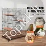 Erdvus keturių aukštų kačių voljeras – 900 × 600 × 1330 mm - Image 2