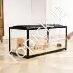 Erdvus skaidrus akrilinis narvelis smulkiems graužikams (96 × 47 × 55 cm) - Image 8