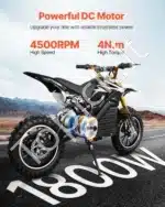 Galingas 1800 W 48 V bešepetėlis elektrinio dviračio variklis su valdikliu – 4500 aps./min, 4 N·m sukimo momentas - Image 7