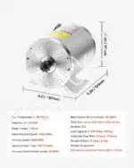 Galingas 2000 W 60 V bešepetėlis elektrinio dviračio variklis su valdikliu – 4500 aps./min, 4,8 N·m sukimo momentas - Image 2