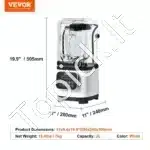 Galingas 2200 W stalo blenderis 2 l - Image 7