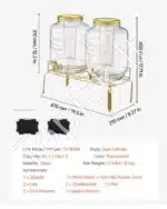 Gėrimų stiklainiai su kraneliu 2×8 l - Image 7