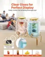 Gėrimų stiklainiai su kraneliu 2×8 l - Image 4