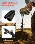 Grąžtas dirvožemiui ir gruntui, 80 x 290 mm - Image 2