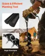 Grąžtas dirvožemiui ir gruntui, 80 x 410 mm - Image 2