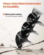 Grąžtas dirvožemiui ir gruntui, 80 x 410 mm - Image 3