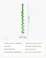 Grąžtas dirvožemiui ir gruntui, 80 x 790 mm - Image 7
