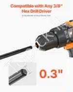 Grąžtų komplektas dirvožemiui ir gruntui, 80 x 300 mm ir 40 x 220 mm - Image 4