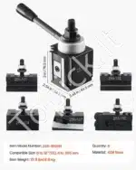 Greito Keitimo Įrankių Laikiklis Tekinimo Staklėms 152.4-305 mm  - Image 7