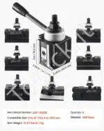 Greito Keitimo Įrankių Laikiklis  Tekinimo Staklėms 152.4-305 mm  - Image 7