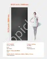 Guminė grindų danga, PVC kilimėlis, sporto salės kilimėlis, jogos kilimėlis, 200 x 100 cm (2000 x 1000 x 1,5 mm) - Image 6