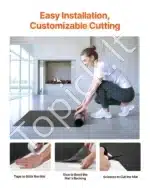 Guminė grindų danga, PVC kilimėlis, sporto salės kilimėlis, jogos kilimėlis, 200 x 100 cm (2000 x 1000 x 1,5 mm) - Image 4