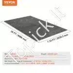 Guminė grindų danga, garažo kilimėlis, dirbtuvių danga, juoda (223,5 x 609,6 x 0,24 cm) - Image 6