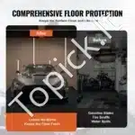 Guminė grindų danga, garažo kilimėlis, dirbtuvių danga, juoda (223,5 x 609,6 x 0,24 cm) - Image 3