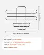 Reguliuojamos automobilio šunų saugos grotelės 90–145 cm, juodos spalvos - Image 7