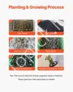 Hidroponinis augalų auginimo bokštas su 30 lizdų ir vandens cirkuliacija - Image 7