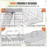 Humaniška gyvūnų gaudyklė-narvas, 106,7 x 40,6 x 45,7 cm - Image 2