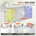 Humaniška gyvūnų gaudyklė-narvas, 106,7 x 40,6 x 45,7 cm - Image 4