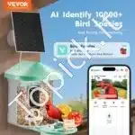 Išmanioji paukščių lesyklėlė su 2K HD kamera ir saulės moduliu (žalia) - Image 2