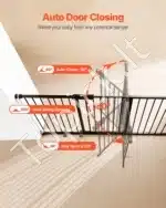 Ištraukiami šunų saugos vartai juodi, reguliuojamas plotis 154–161 cm - Image 5