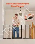 Ištraukiami šunų saugos vartai juodi, reguliuojamas plotis 154–161 cm - Image 7