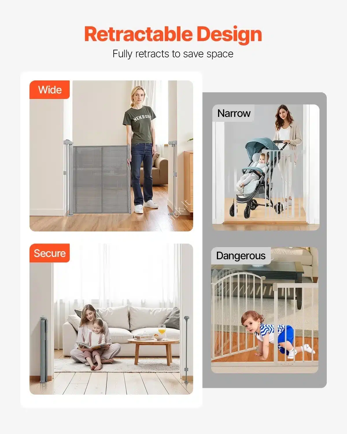 Ištraukiami šunų saugos vartai pilki 87 cm (7) Ištraukiami šunų saugos vartai pilki 87 cm - Image 4