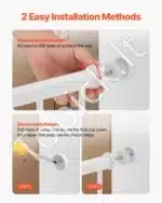 Ištraukiami šunų saugos vartai – balti, reguliuojamas plotis 65–101,6 cm - Image 4