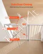 Ištraukiami šunų saugos vartai – balti, reguliuojamas plotis 65–101,6 cm - Image 5