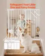 Ištraukiami šunų saugos vartai – balti, reguliuojamas plotis 65–101,6 cm - Image 6