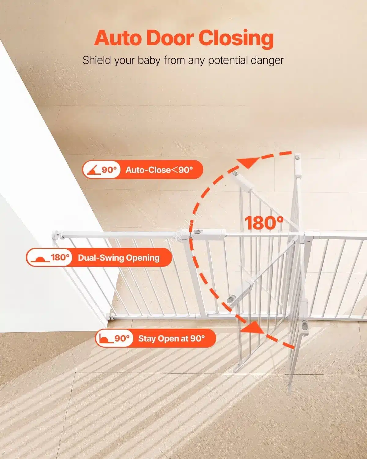 Ištraukiami šunų saugos vartai – balti, sulankstomi, 154–161 cm pločio, 711 mm aukščio (7) Ištraukiami šunų saugos vartai – balti, sulankstomi, 154–161 cm pločio, 711 mm aukščio - Image 5