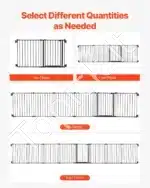 Ištraukiami šunų saugos vartai – juodi, sulankstomi, 711 mm aukščio, iki 4877 mm pločio - Image 7