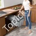 Ištraukiamos šiukšliadėžės su 2 konteineriais, 20 L - Image 8