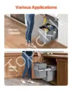 Ištraukiamos šiukšliadėžės su 2 konteineriais, 20 L - Image 6