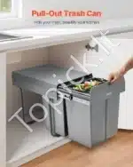 Ištraukiamos šiukšliadėžės su 3 konteineriais, 20 L ir 2x 10 L - Image 2